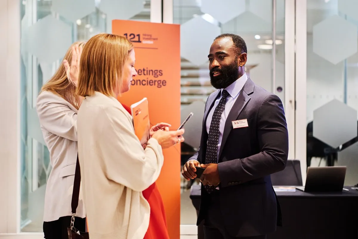 Mining industry professionals networking at a 121 Mining Investment event